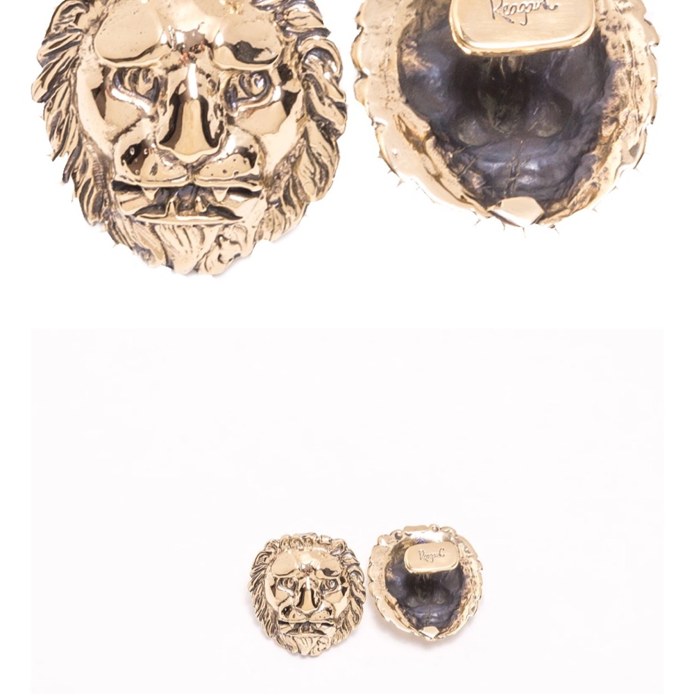 Reagan Charleston Leone Bronze Lion Head Cufflinks